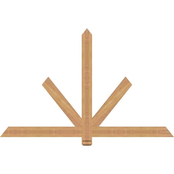 Ekena Millwork Kennewick Timber Gable Bracket, Western Red Cedar, 60"W x 38"H x 1 1/2"D x 3 1/2"F, 15/12 Pitch GBW060X38X0204KEN00SWR - main